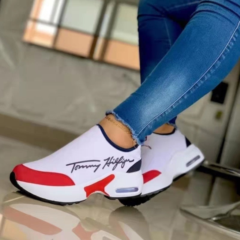 Flat Women Shoes Casual Breathable Wedges Ladies Walking Sneakers - Life's Fun Treasures