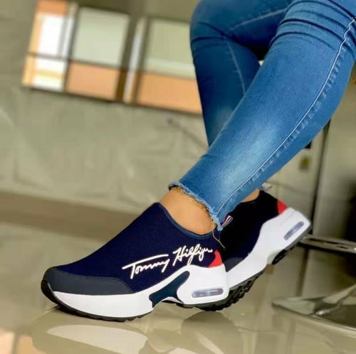 Flat Women Shoes Casual Breathable Wedges Ladies Walking Sneakers - Life's Fun Treasures