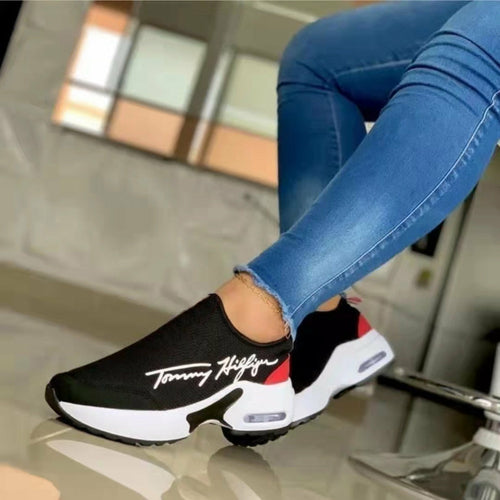 Flat Women Shoes Casual Breathable Wedges Ladies Walking Sneakers - Life's Fun Treasures