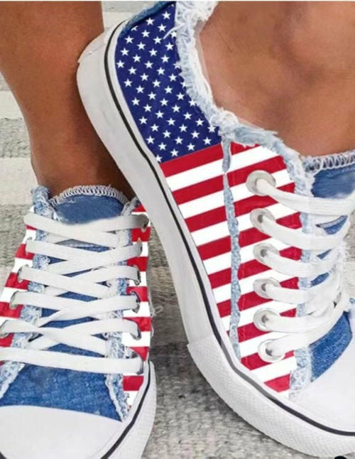 Flat Sneakers Shoes Round Toe Casual Canvas Shoes - Life's Fun Treasures