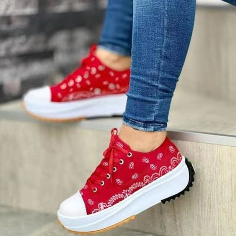 2022 Pattern Canvas Women Sneakers Casual Sport Shoes - Life's Fun Treasures