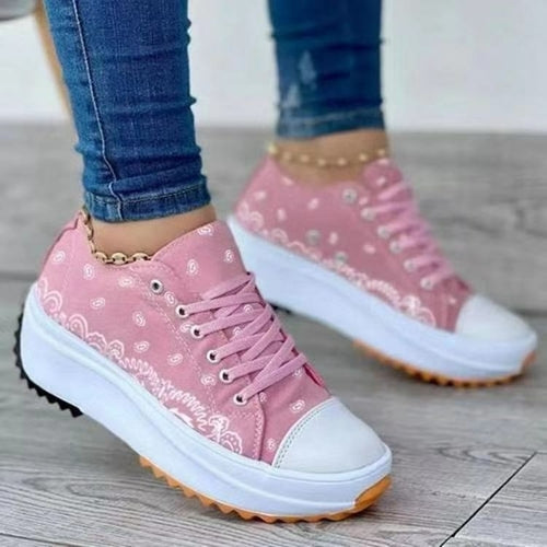2022 Pattern Canvas Women Sneakers Casual Sport Shoes - Life's Fun Treasures