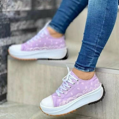 2022 Pattern Canvas Women Sneakers Casual Sport Shoes - Life's Fun Treasures