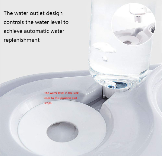 Stainless Steel Pet Bowls with Automatic Water Bottle - Life's Fun Treasures