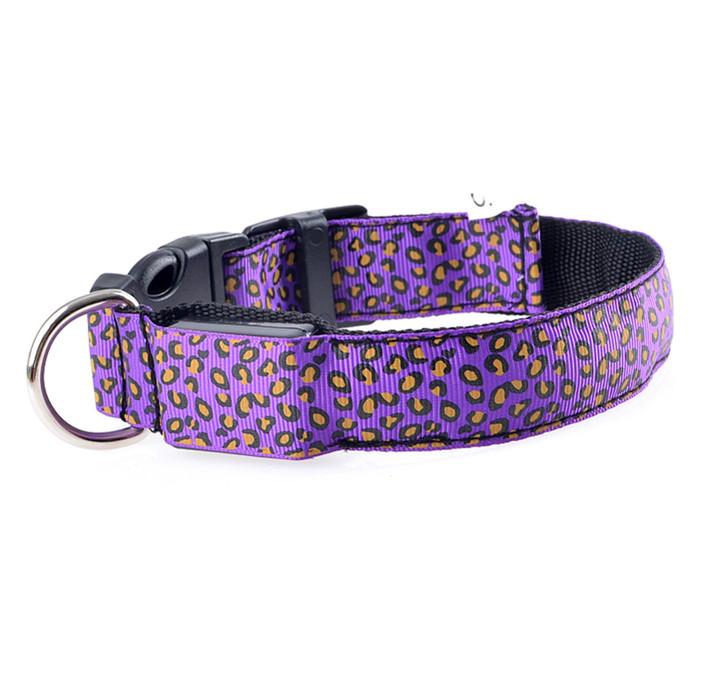 Fashion Leopard Adjustable Led Dog Collar - Life's Fun Treasures