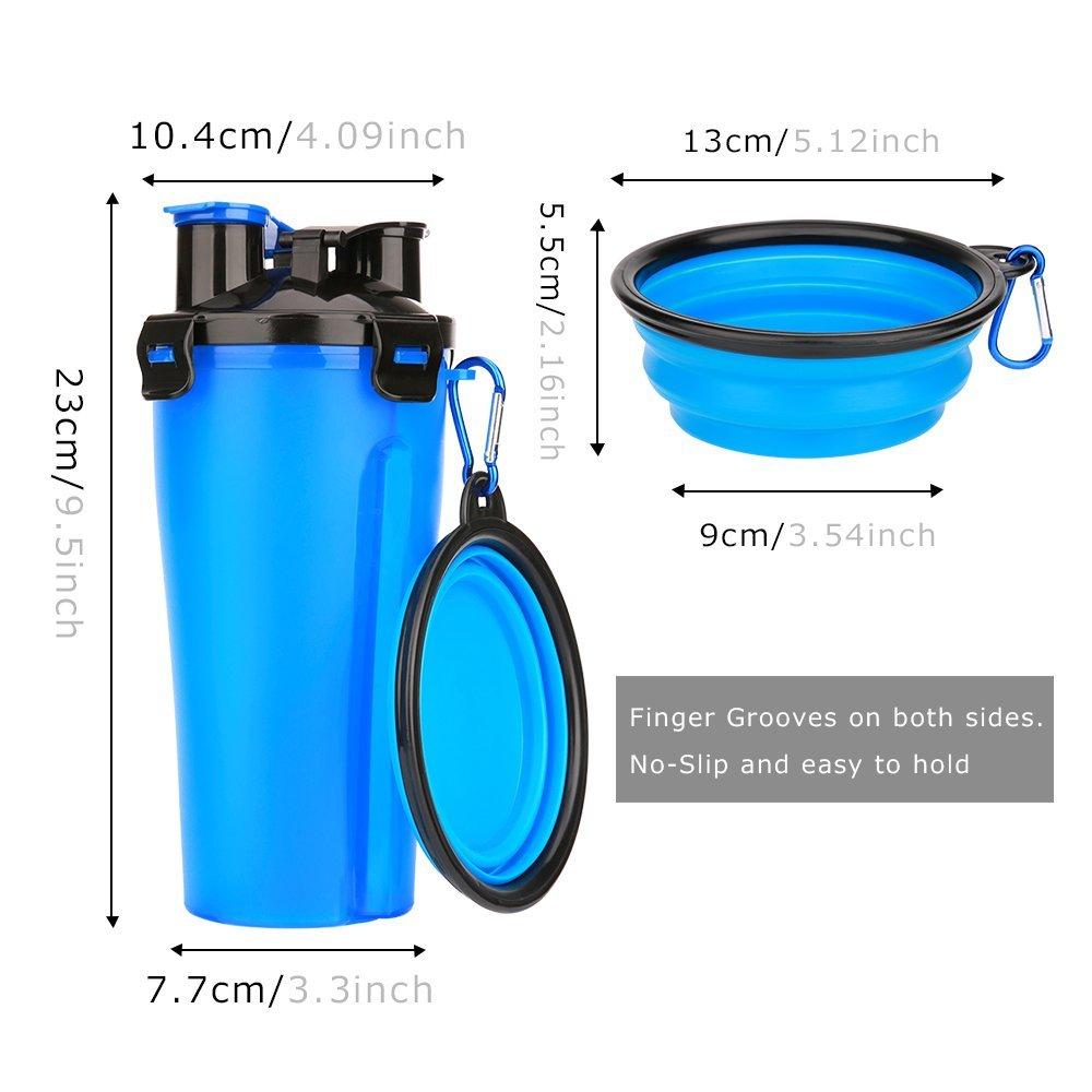 2 in 1 Dog Drinking Water Bottle with Bowls - Life's Fun Treasures