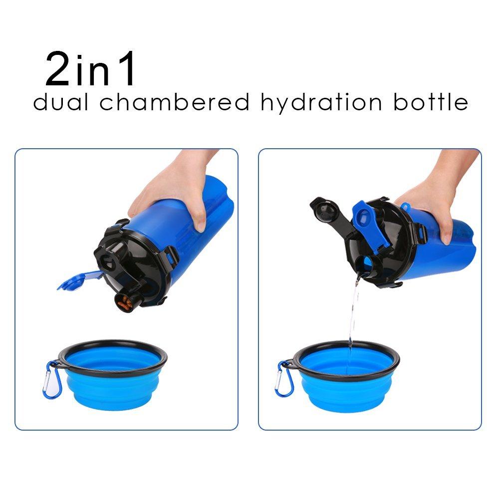 2 in 1 Dog Drinking Water Bottle with Bowls - Life's Fun Treasures
