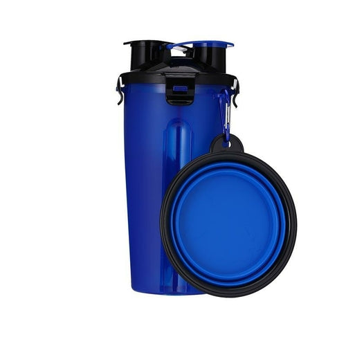 2 in 1 Dog Drinking Water Bottle with Bowls - Life's Fun Treasures