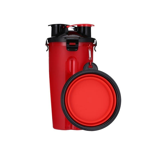 2 in 1 Dog Drinking Water Bottle with Bowls - Life's Fun Treasures