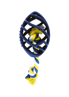 Rubber Football Dog Chew Toy with Tug Rope - Life's Fun Treasures