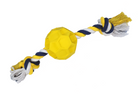 Rubber Soccer Ball Chew Toy with Tug Rope  -- Great for Active Dogs - Life's Fun Treasures