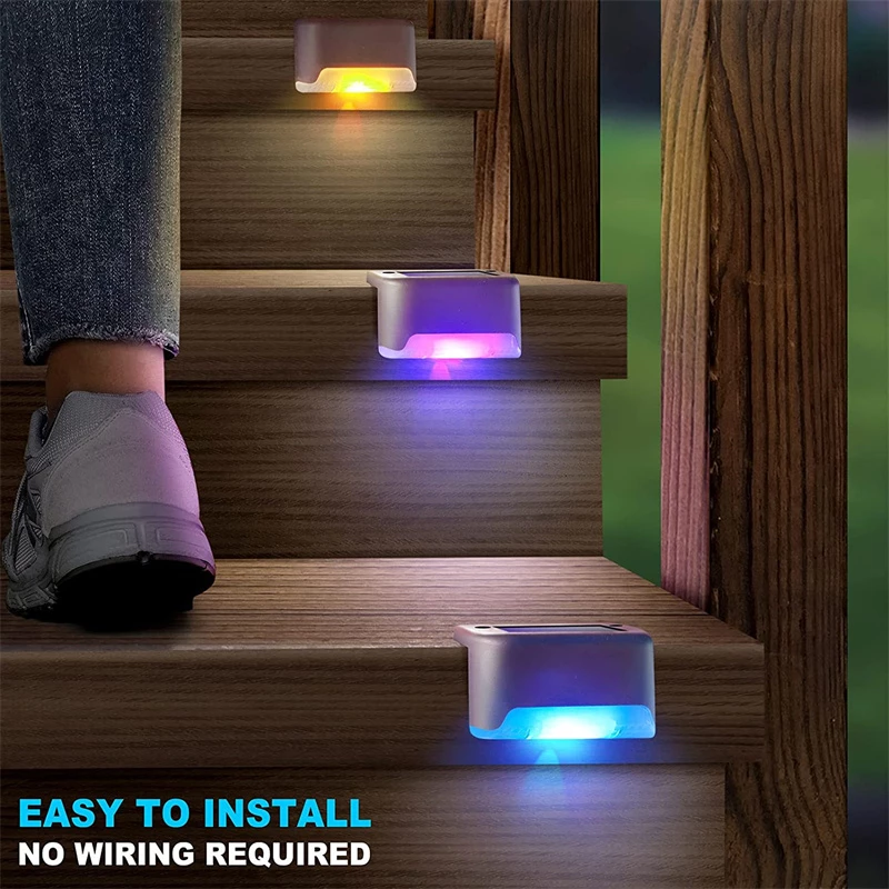 Solar Deck Lights LED Waterproof Outdoor Solar Powered LED Step Light - Life's Fun Treasures