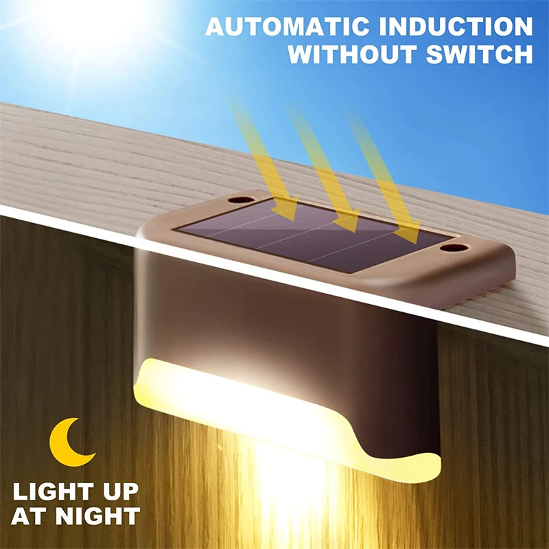 Solar Deck Lights LED Waterproof Outdoor Solar Powered LED Step Light - Life's Fun Treasures