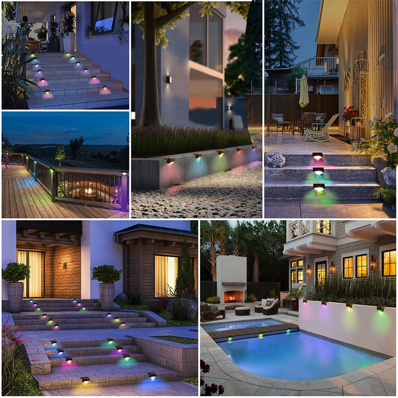 Solar Deck Lights LED Waterproof Outdoor Solar Powered LED Step Light - Life's Fun Treasures