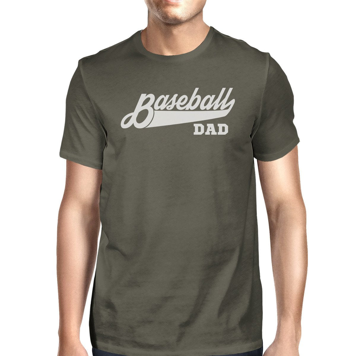 Baseball Dad Men's Dark Gray Cotton Shirt Funny - Life's Fun Treasures