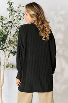 Basic Bae Full Size Ribbed Cocoon Cardigan - Life's Fun Treasures