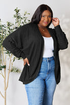Basic Bae Full Size Ribbed Cocoon Cardigan - Life's Fun Treasures
