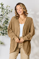Basic Bae Full Size Ribbed Cocoon Cardigan - Life's Fun Treasures