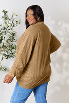Basic Bae Full Size Ribbed Cocoon Cardigan - Life's Fun Treasures