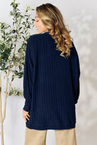 Basic Bae Full Size Ribbed Cocoon Cardigan - Life's Fun Treasures