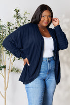 Basic Bae Full Size Ribbed Cocoon Cardigan - Life's Fun Treasures