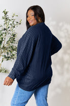 Basic Bae Full Size Ribbed Cocoon Cardigan - Life's Fun Treasures