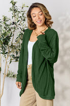 Basic Bae Full Size Ribbed Cocoon Cardigan - Life's Fun Treasures