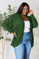 Basic Bae Full Size Ribbed Cocoon Cardigan - Life's Fun Treasures