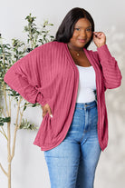 Basic Bae Full Size Ribbed Cocoon Cardigan - Life's Fun Treasures