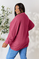 Basic Bae Full Size Ribbed Cocoon Cardigan - Life's Fun Treasures