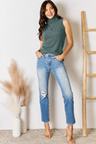 Basic Bae Full Size Ribbed Turtleneck Tank - Life's Fun Treasures