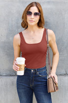 Basic Bae Full Size Square Neck Wide Strap Tank - Life's Fun Treasures