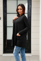 Basic Bae Full Size Open Front Long Sleeve Cardigan with Pockets - Life's Fun Treasures