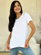 Basic Bae Full Size Round Neck Short Sleeve T-Shirt - Life's Fun Treasures