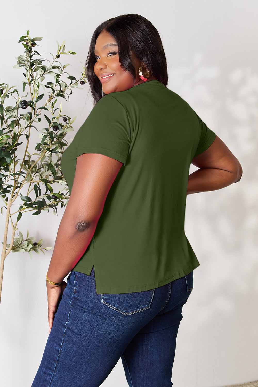 Basic Bae Full Size Round Neck Short Sleeve T-Shirt - Life's Fun Treasures