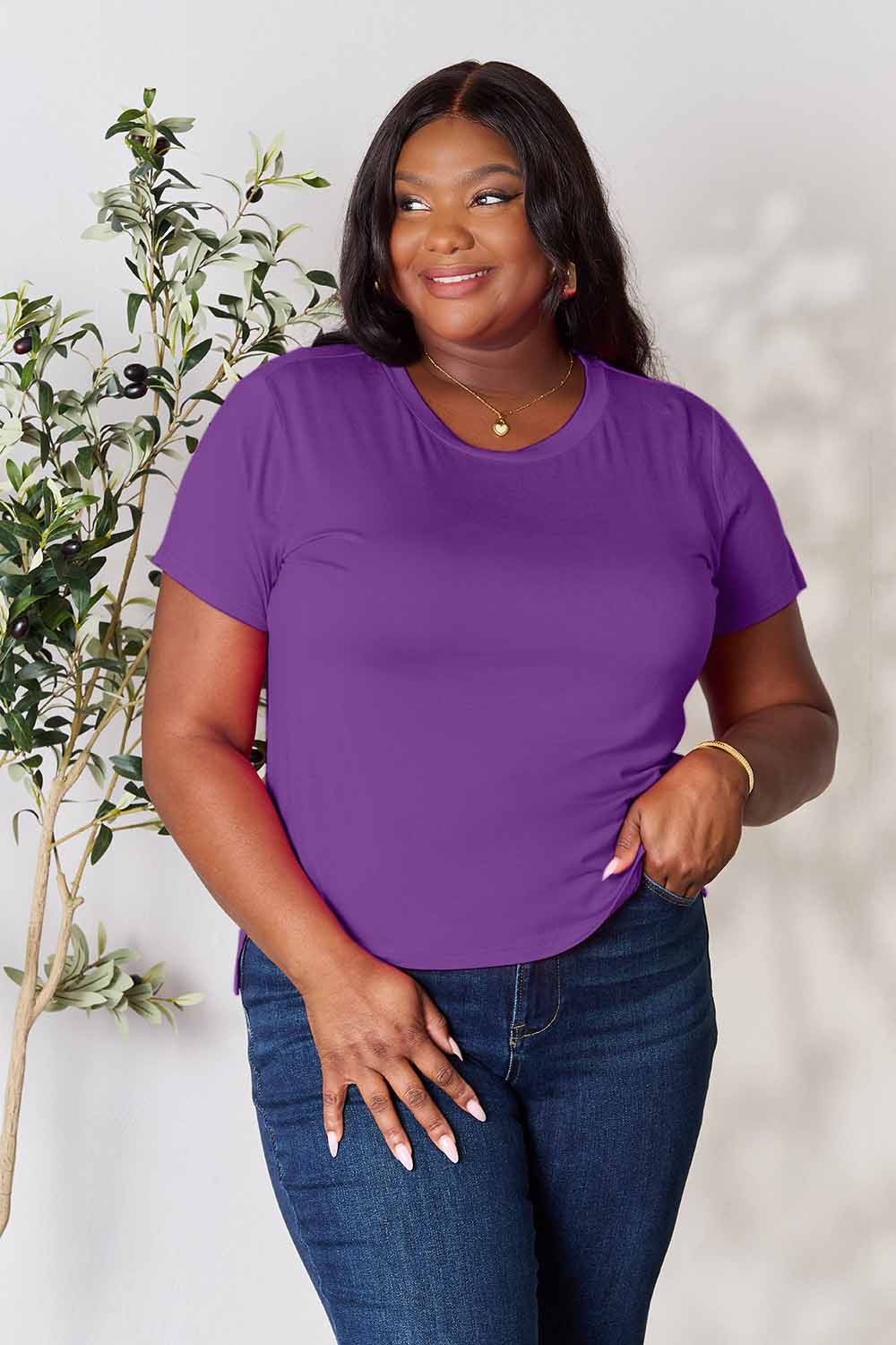 Basic Bae Full Size Round Neck Short Sleeve T-Shirt - Life's Fun Treasures