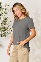 Basic Bae Full Size Round Neck Short Sleeve T-Shirt - Life's Fun Treasures