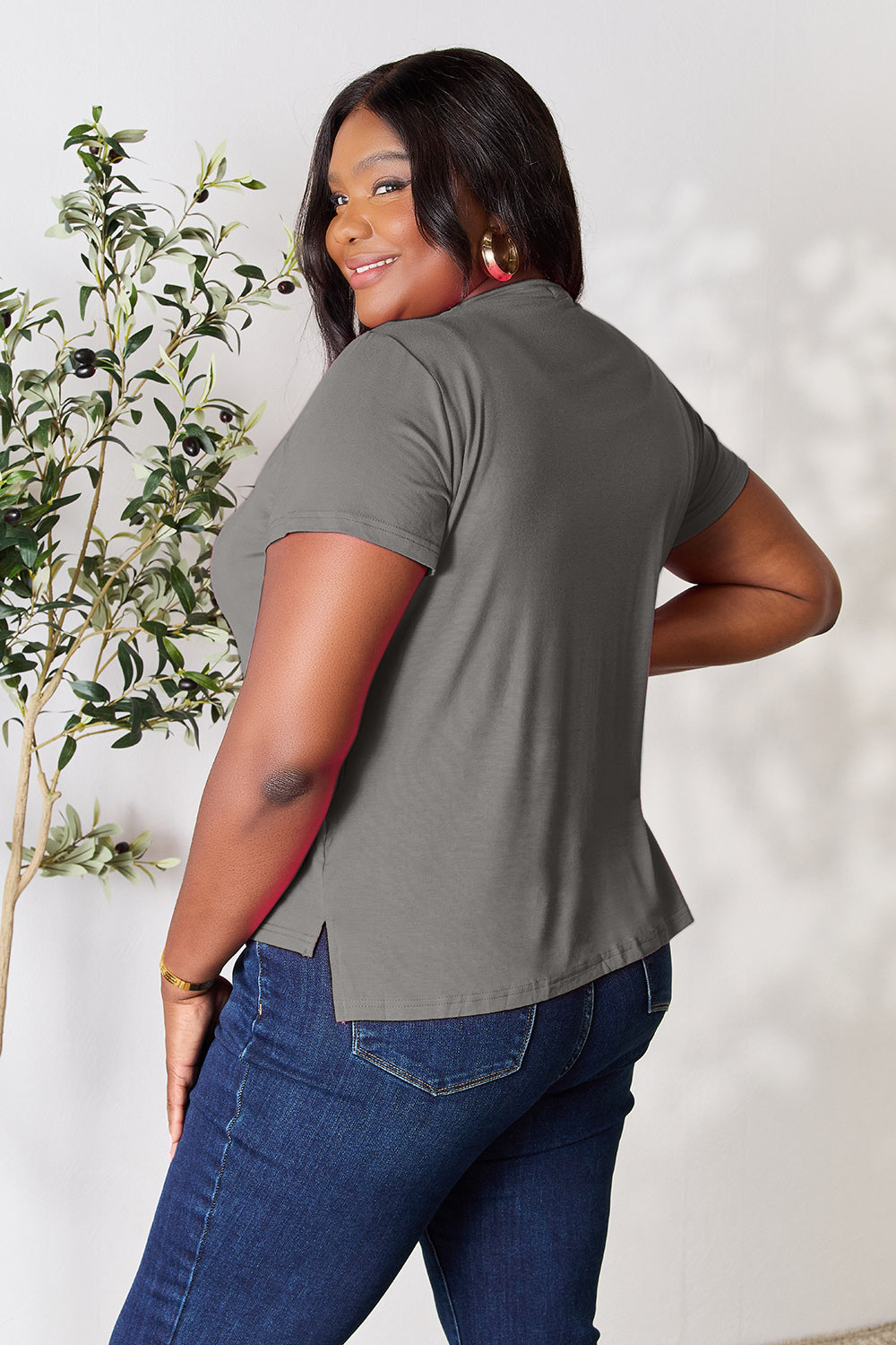 Basic Bae Full Size Round Neck Short Sleeve T-Shirt - Life's Fun Treasures