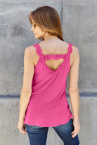 Basic Bae Full Size Lace Detail V-Neck Cutout Cami - Life's Fun Treasures