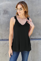 Basic Bae Full Size Lace Detail V-Neck Cutout Cami - Life's Fun Treasures