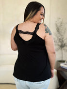 Basic Bae Full Size Lace Detail V-Neck Cutout Cami - Life's Fun Treasures