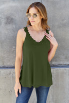 Basic Bae Full Size Lace Detail V-Neck Cutout Cami - Life's Fun Treasures