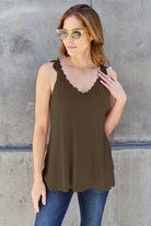 Basic Bae Full Size Lace Detail V-Neck Cutout Cami - Life's Fun Treasures