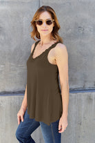 Basic Bae Full Size Lace Detail V-Neck Cutout Cami - Life's Fun Treasures