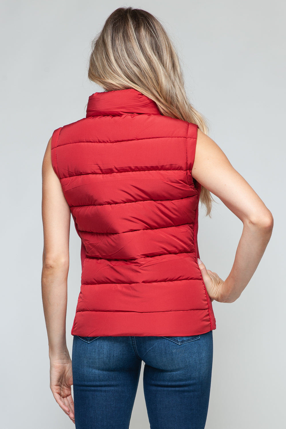Snobbish Zip Up Turtleneck Vest with Pockets - Life's Fun Treasures