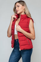 Snobbish Zip Up Turtleneck Vest with Pockets - Life's Fun Treasures