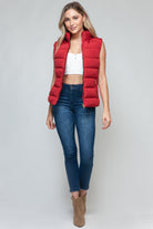 Snobbish Zip Up Turtleneck Vest with Pockets - Life's Fun Treasures