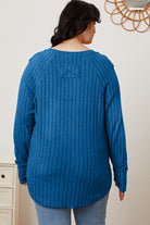 Basic Bae Full Size Ribbed Thumbhole Sleeve T-Shirt - Life's Fun Treasures