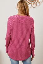 Basic Bae Full Size Ribbed Thumbhole Sleeve T-Shirt - Life's Fun Treasures