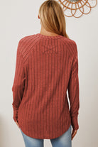 Basic Bae Full Size Ribbed Thumbhole Sleeve T-Shirt - Life's Fun Treasures